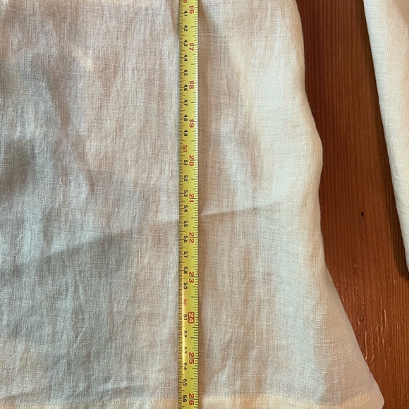 Tera Bora designer linen top. Butter stick yellow. Open lower back. Size S. - Picture 9 of 10